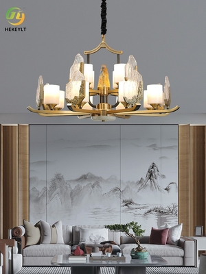 Salon Sypialnia Lampa wisząca LED Jadalnia Miedziana góra lodowa Cry Lampa sufitowa