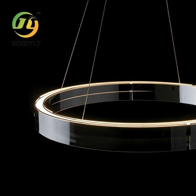 Minimalistyczny salon okrągły żyrandol nowoczesne kreatywne style szklana lampa wisząca LED