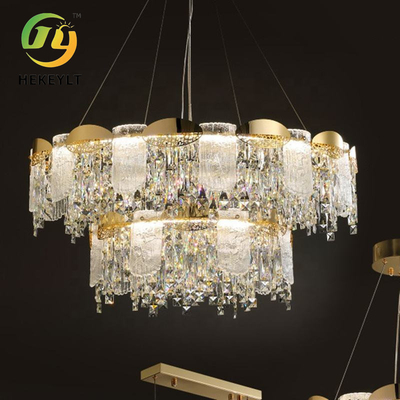 Sypialnia Salon Luksusowa kryształowa lampa wisząca Nowoczesny minimalistyczny romantyczny kremowy styl