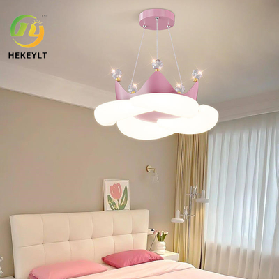 Nordic Cream Wind Lampa do sypialni dla dzieci Korona LED Światło wisiorkowe