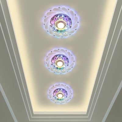 Nowoczesny kryształowy korytarz o średnicy 200mm Mini kolorowa lampa sufitowa LED
