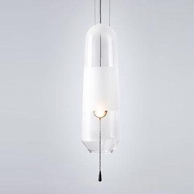 Wysokość 38 cm Kolor szary / biały / bursztynowy Lampy sufitowe ze szkła Nordic