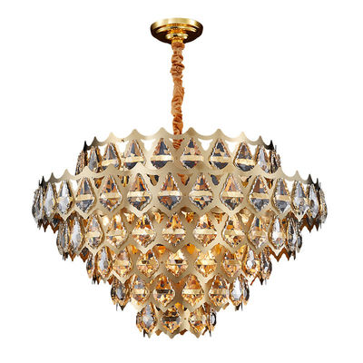 Luksusowy okrągły kryształowy żyrandol w stylu Vintage wiszący sufitowy lampa wisząca LED ściemnialna oprawa do jadalni sypialnia czarny