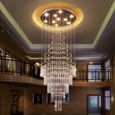 Nowoczesne luksusowe kryształowe wiszące lampy o rozmiarze Muti do hotelu