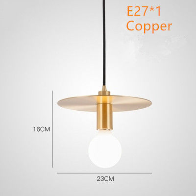 minimalistyczny żyrandol miedziany mordern oprawka lampy wiszącej to E27