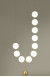 Biała skandynawska szklana kula ledowa Nowoczesna lampa wisząca na klatkę schodową