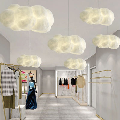Biała pływająca chmura LED Nowoczesne lampy wiszące, żyrandole do salonu