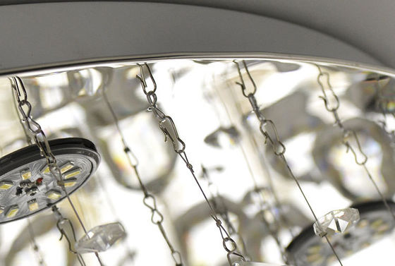 Nowoczesne fantazyjne okrągłe jasne kryształowe oświetlenie sufitowe LED Gu10 Indoor