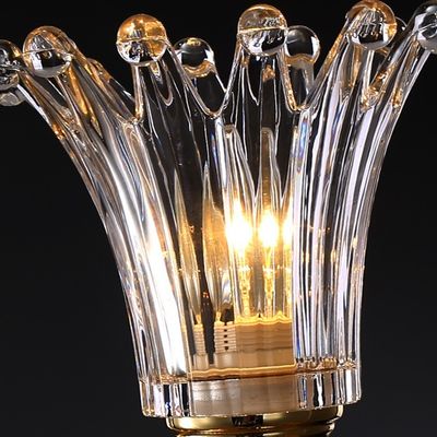 E14 * 5 Nowoczesna lampa wisząca Nordic Kryształowe żyrandole Żelazo poszycia