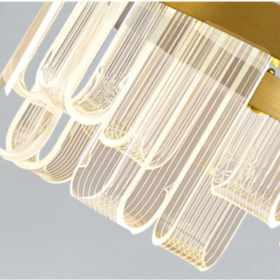 Patch LED Akrylowy Streamer Nowoczesna lampa wisząca Kolor miedzi