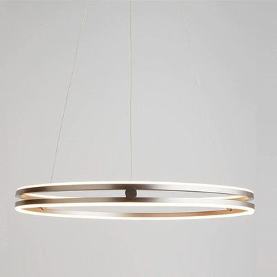 Dekoracyjne oświetlenie wewnętrzne Wiszące światło Nordic Double Ring Aluminiowe luksusowe żyrandole i lampy wiszące Nowoczesne