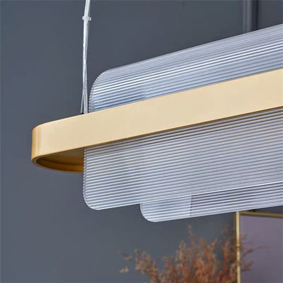 łukowata farba LED ze złotym piaskiem + akrylowa nowoczesna lampa wisząca