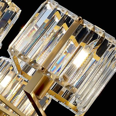 Wiszący kryształowy żyrandol z czystej miedzi E14 Źródło światła Nordic Luxury