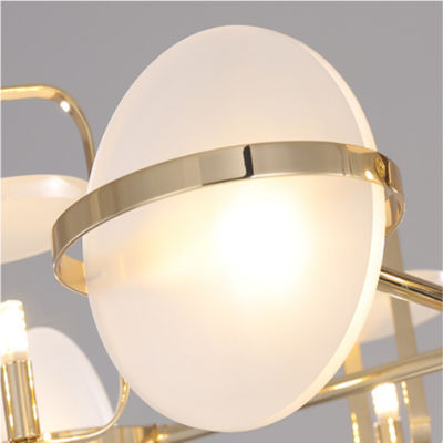 Geometryczne źródło światła G9 Postmodernistyczna lampa wisząca Złoto miedziane poszycie sprzętu
