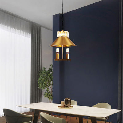 Home Deco Copper Transparent E14 G4 Crystal Lampa wisząca D300xH340