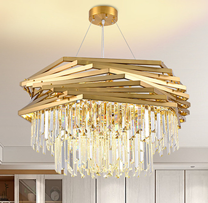 Villa Luxury Living Room Kryształowa lampa wisząca Dia 60cm z 8 głowicami