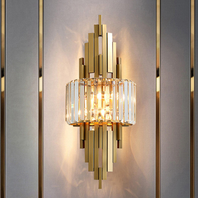 E14 Salon Nordic Crystal Nowoczesna lampa ścienna Szerokość 22 cm