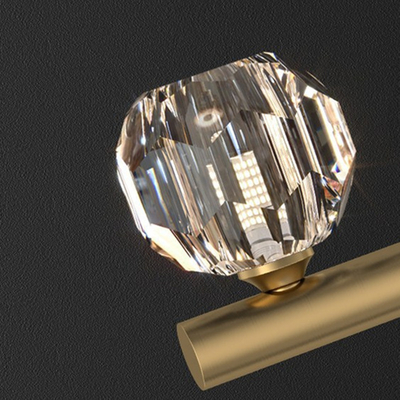 Kreatywny miedziany kryształ G9 Nowoczesna lampa wisząca Salon Dekoracyjny