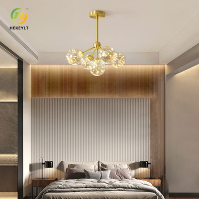 H370mm Kreatywna dekoracja Kryształowa lampa sufitowa LED do sypialni w salonie