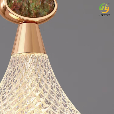 Lekka luksusowa dwupoziomowa klatka schodowa obrotowa nowoczesna lampa wisząca