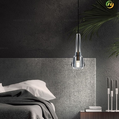 E14 Domowa nowoczesna mosiężna lampa wisząca w stylu nordyckim bez źródła światła