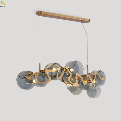 Żelazna galwanizacja Nordic kryształowa lampa wisząca Home Art Farba do pieczenia złota E14