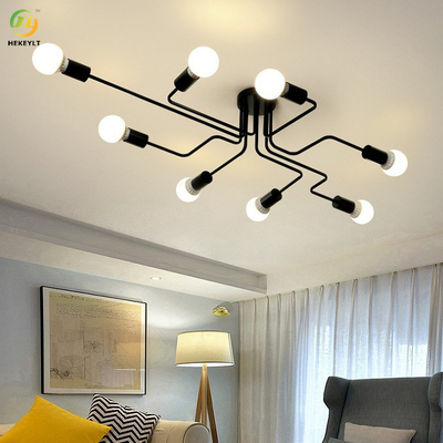 Żelazna lampa sufitowa LED Nordic E26 do hotelu / salonu / salonu / sypialni