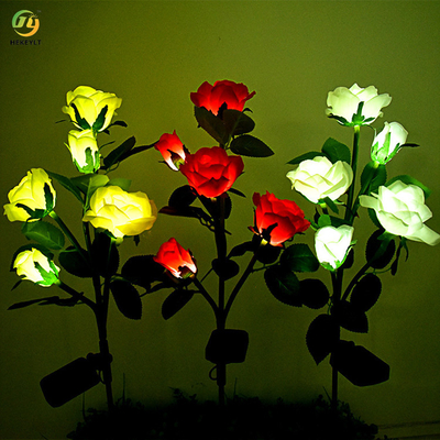 Zewnętrzna symulacja oświetlenia komercyjnego LED Rose Flower Solar Light