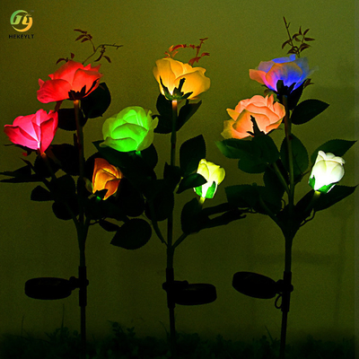 Zewnętrzna symulacja oświetlenia komercyjnego LED Rose Flower Solar Light