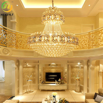 Gold Luxury K9 Crystal Led Lampa wisząca Nowoczesny styl klasyczny