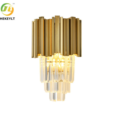 5W Luksusowa nowoczesna lampa ścienna LED Crystal Metal Clear E14 Podstawa żarówki