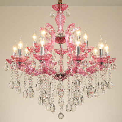 Luksusowy kryształowy żyrandol w stylu połowy wieku Kolorowe oświetlenie dekoracyjne do wnętrz