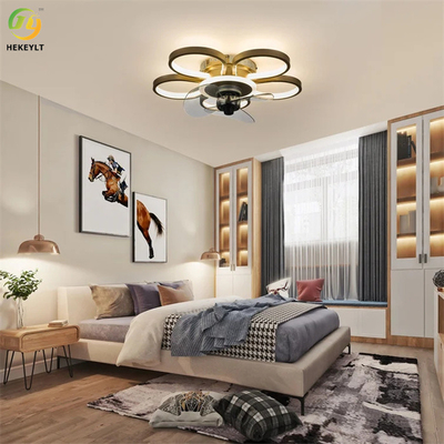Złoty / czarny podtynkowy metalowy wentylator sufitowy LED Zintegrowany 48W do małych pomieszczeń