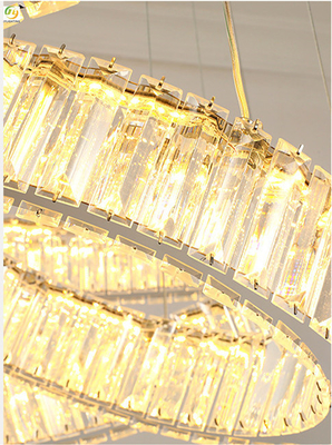 D20 Sypialnia Metal Crystal LED Nowoczesna lampa pierścieniowa Luksusowa Dekoracyjna
