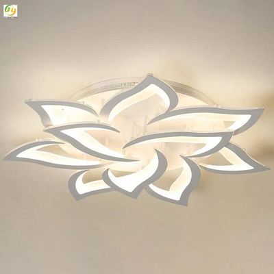 Akrylowa artystyczna sypialnia Nowoczesna lampa sufitowa Led Prosty dekoracyjny biały kwiat