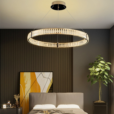 Dostosowana lampa wisząca LED Gold Crystal Apartment Artystyczny salon