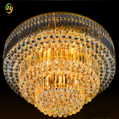 Luksusowa podstawa żarówki E14 złota lampa sufitowa led kryształ i metal