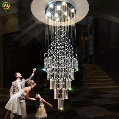 Gu10 Kryształowy Żyrandol Wisiorek Światło Dostosowane Wyczyść Wedding Designer Led