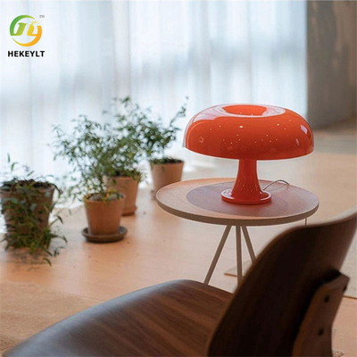 5-woltowa lampa stołowa Mushroom Usb i E14 Plastikowy kolor pomarańczowy i mlecznobiały