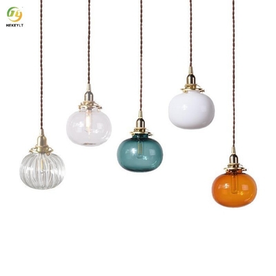 E14 D13cm Współczesna szklana lampa wisząca Dostępne różne kolory