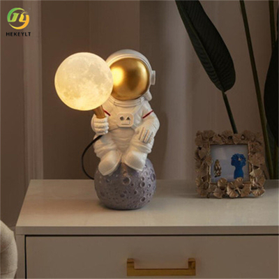 Żywica + osprzęt H370 Pokój dziecięcy Moon Astronaut Lampka nocna z akumulatorem Sunset