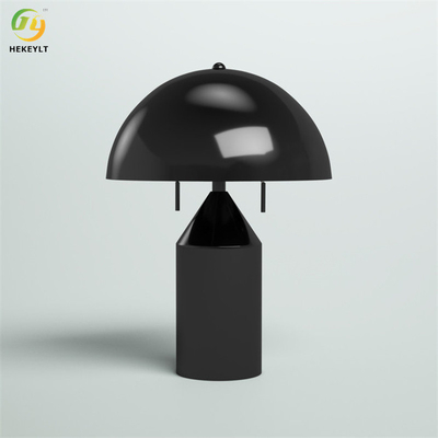 D15 X H20.5 '' Lampka nocna na stolik 2 głowice oświetleniowe Metalowe czarne biurko