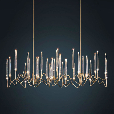 Postmodernistyczna prosta kreatywna lampa kryształowa Art Arrow Line Żyrandol