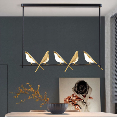 Kreatywna nowoczesna lampa wisząca LED Jadalnia Dekoracyjny żyrandol dla ptaków