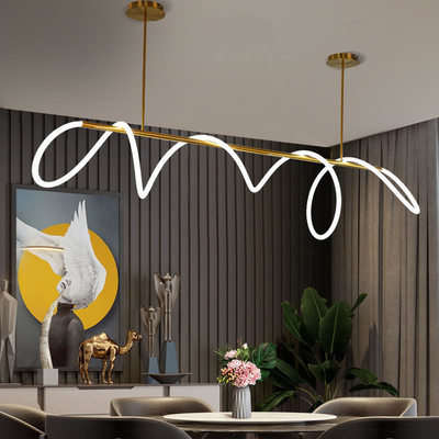Długi Nordic Lampa wisząca Tri Cooler LED Żyrandol do jadalni
