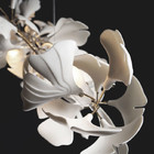 Miedziany LED Dekoracyjny Żyrandol Ginkgo Biloba Kwiatowy Żyrandol