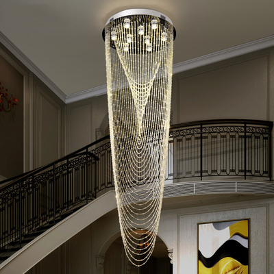 Nowoczesne lobby hotelowe w stylu marokańskim wiszące duże kryształowe oświetlenie żyrandola D40 / 50 / 60cm