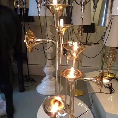22 X 144 cm Lampy podłogowe Instrument Horn Shape Lampy Led Salon