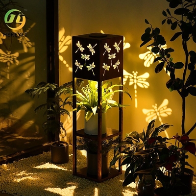 Słoneczna lampa projekcyjna motyla willa ogrodowa stojak na kwiaty zewnętrzne wodoodporne światło ogrodowe