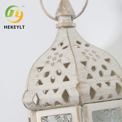 Żelazna wisząca szklana marokańska lampa wisząca Menora do domu weselnego